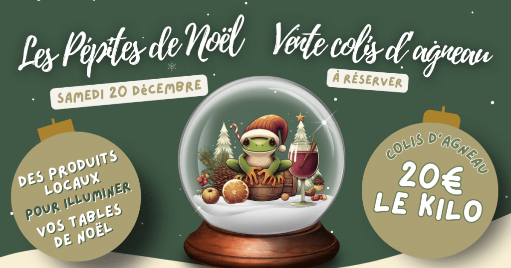 Pépites de Noël - domaine de la triballe, marché de Noël local Montpellier
